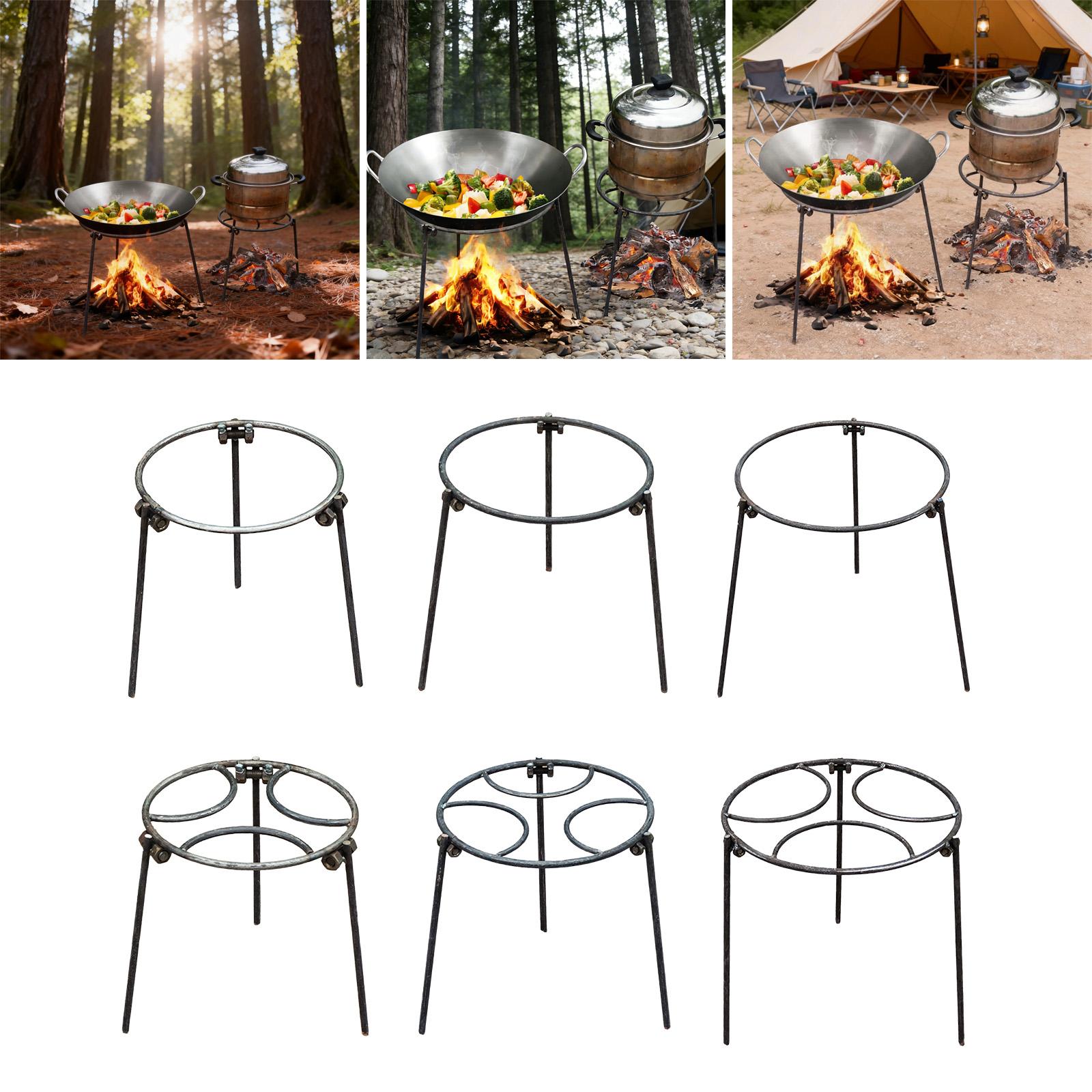 Camping Cooking Dutch Oven - ขาตั้งเตาแคมป์ปิ้ง, ที่วางกระทะอเนกประสงค์สำหรับเตาดัตช์โอเว่น, ขาตั้งทำอาหารแบบพับได้สำหรับเตาไฟกลางแจ้ง, เตาย่างสำหรับตั้งแคมป์, สำหรับย่างบาร์บีคิวในสวนหลังบ้าน