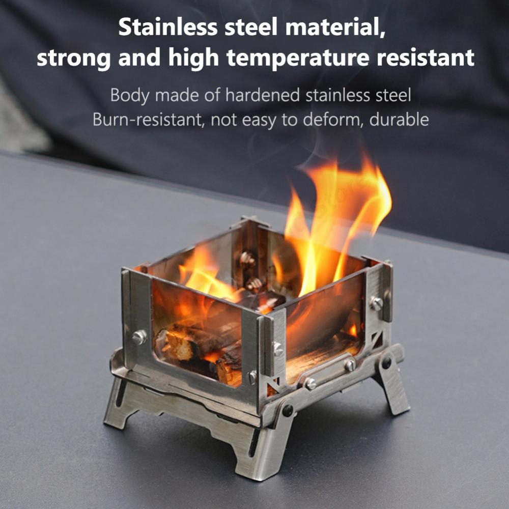 Camping Cooking Griddle - ﻿ เตาแคมป์ปิ้งแบบพกพา เตาปิ้งย่างแบบตั้งพื้น เตาขนาดเล็กทำจากสแตนเลส เตาพับได้แบบพกพา เตาเผาเครื่องหอมแบบตั้งโต๊ะ