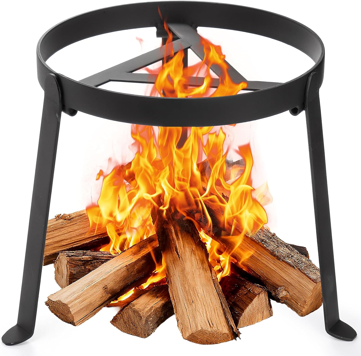 Camping Cooking Dutch Oven - ขาตั้งเตาแคมป์แบบพับได้, ขาตั้งย่างแบบพับได้สำหรับทำอาหารบนเตาไฟ, ขาตั้งแบบแข็งแรงทนทานสำหรับหม้อเหล็กหล่อแบบดัตช์โอเว่น