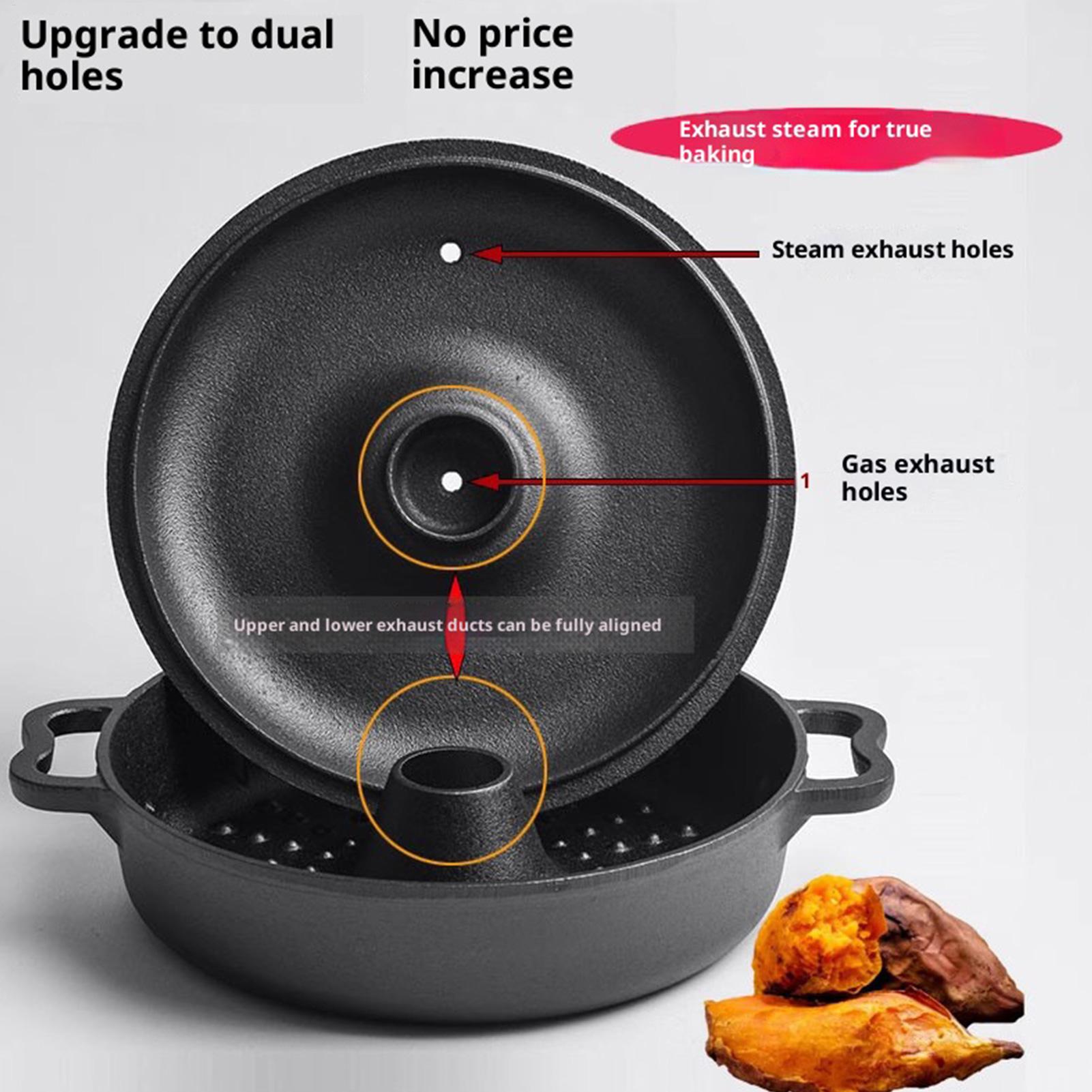 Camping Cooking Dutch Oven - หม้อเหล็กหล่อสำหรับทำอาหาร ทนทานต่ออุณหภูมิสูง เหมาะสำหรับทำอาหาร ตั้งแคมป์ ทอด อบ