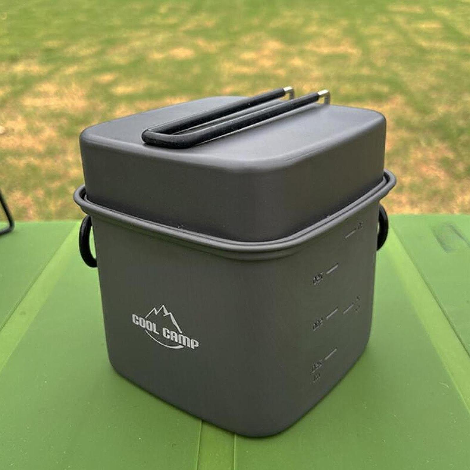 Camping Cooking Set Non Stick - ชุดเครื่องครัวสำหรับตั้งแคมป์ กระทะทอด น้ำหนักเบา สำหรับเดินทาง แคมป์ปิ้ง เดินป่า