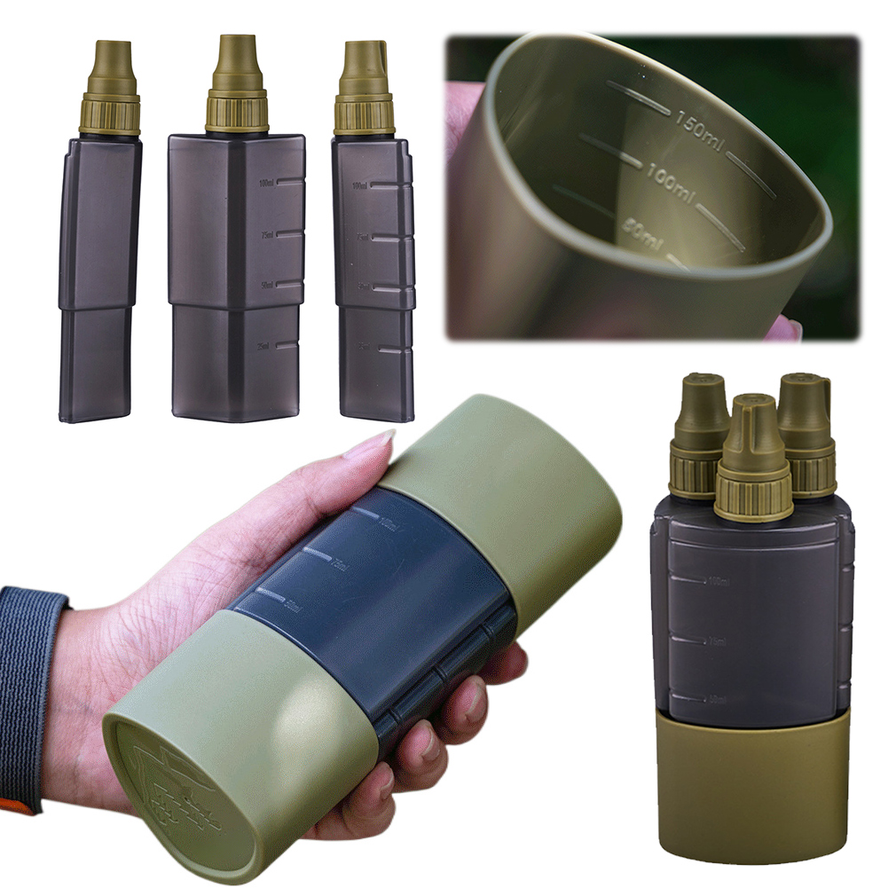 Camping Cooking Full Set - 3 In 1 Outdoor Camping เครื่องปรุงรสขวด