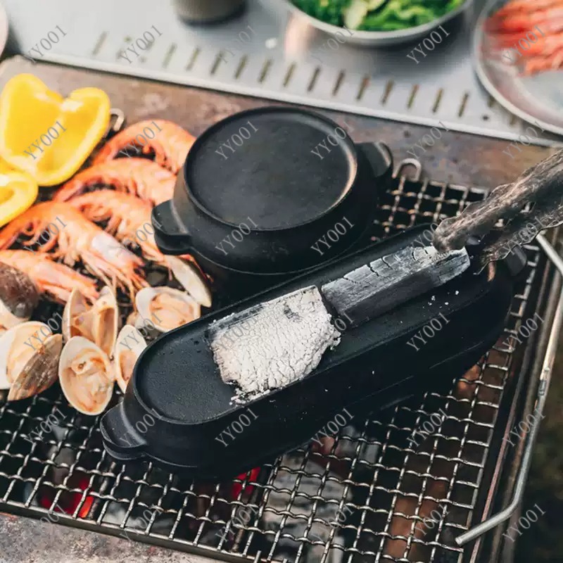 Camping Cooking Dutch Oven - หม้ออบขนมปังทรงกลมขนาดเล็กสำหรับทำขนมปังที่บ้าน ครัวเรือน แคมป์ปิ้ง และทำอาหาร