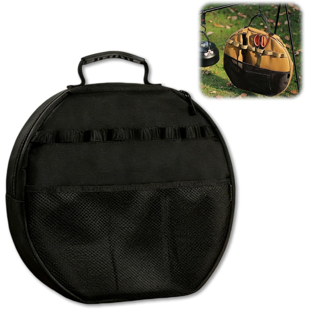 Camping Cooking Griddle - กระเป๋าเก็บกระทะย่าง, กระเป๋าพกพาสำหรับกระทะทอดและกระทะย่าง, ป้องกันรอยขีดข่วนสำหรับการทำอาหารกลางแจ้ง แคมป์ปิ้ง บาร์บีคิว และปิกนิก