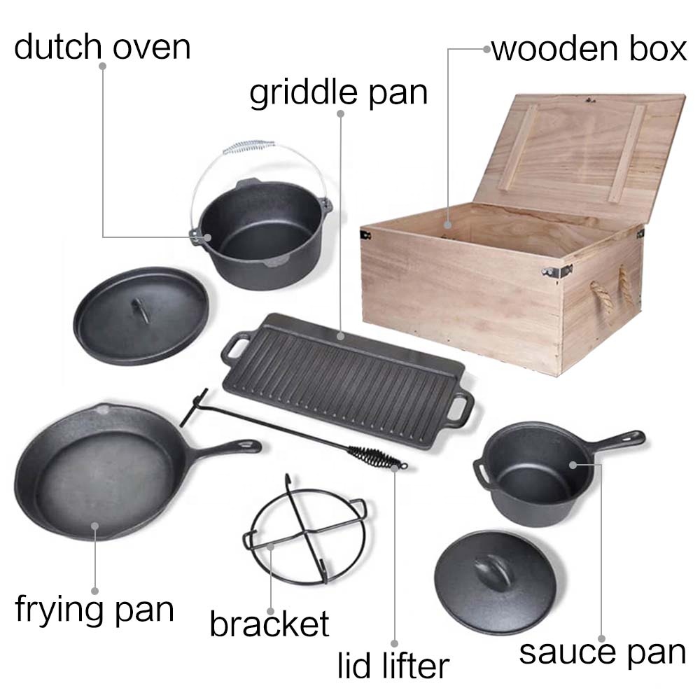 ชุดหม้อเหล็กหล่อสำหรับทำอาหารก - Camping Cooking Dutch Oven บทวิจารณ์และราคา