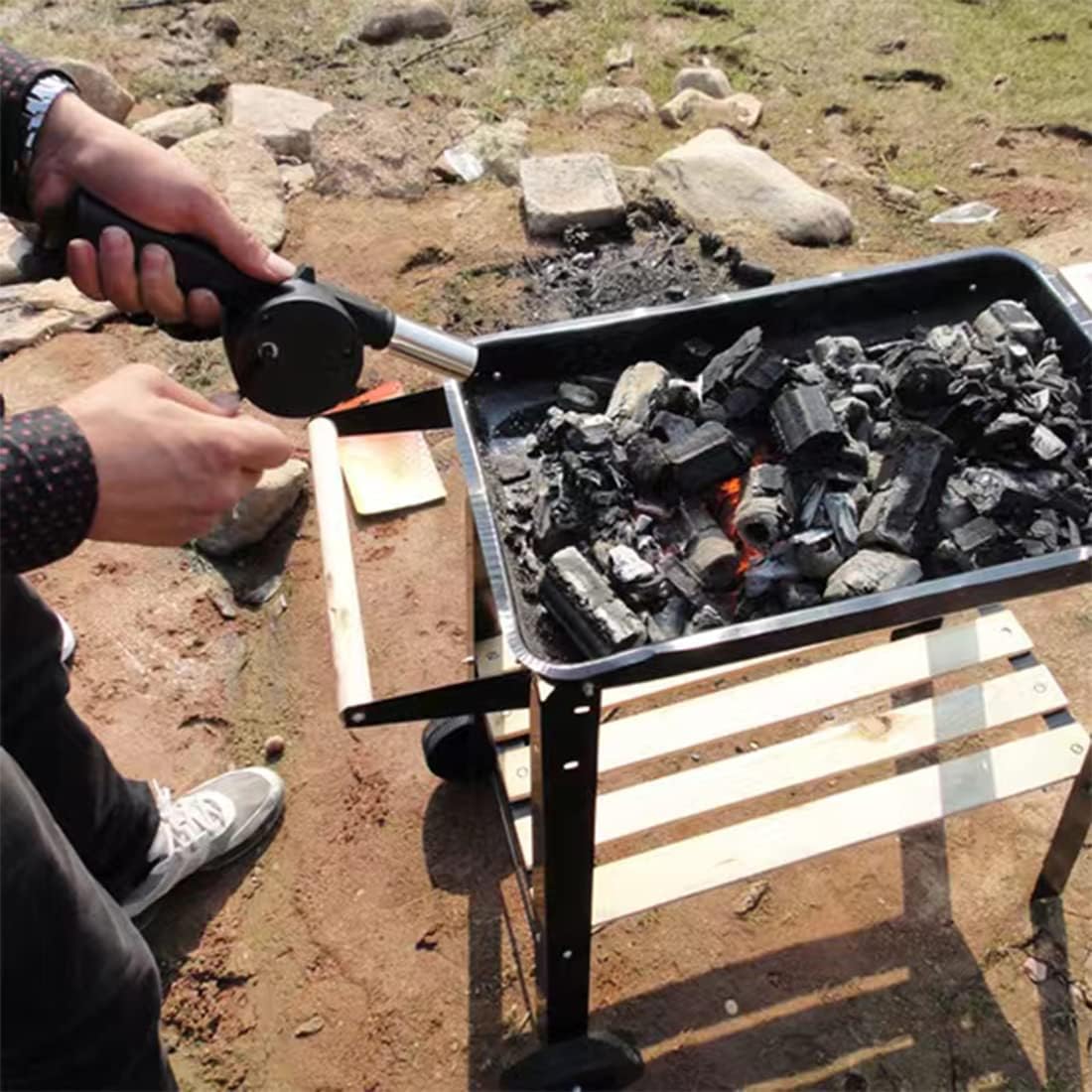 เครื่องเป่าลมสำหรับทำบาร์บีคิว - Camping Cooking Full Set บทวิจารณ์และราคา