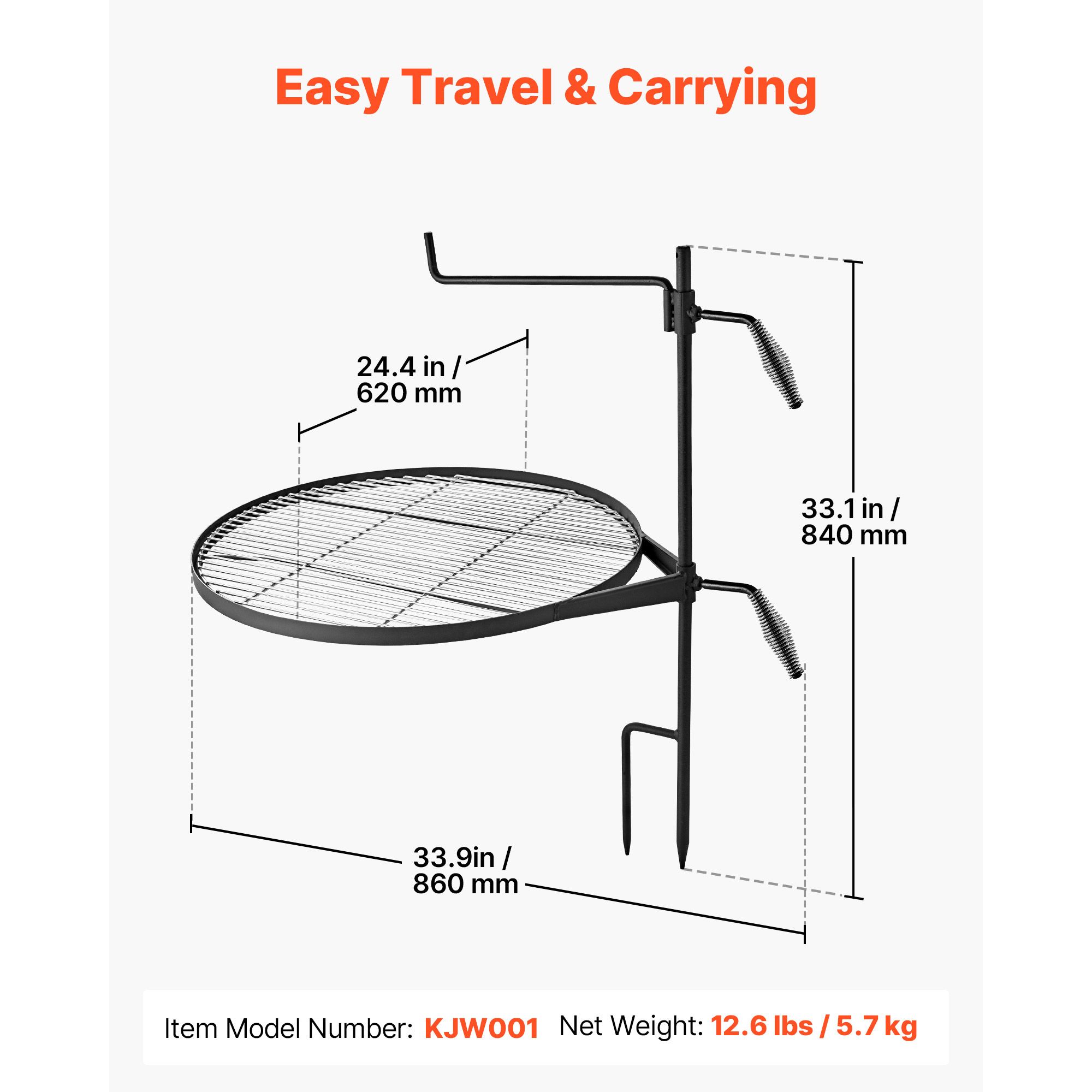 เตาย่างแบบหมุนสำหรับแคมป์ไฟ ขน - Camping Cooking Over Fire บทวิจารณ์และราคา