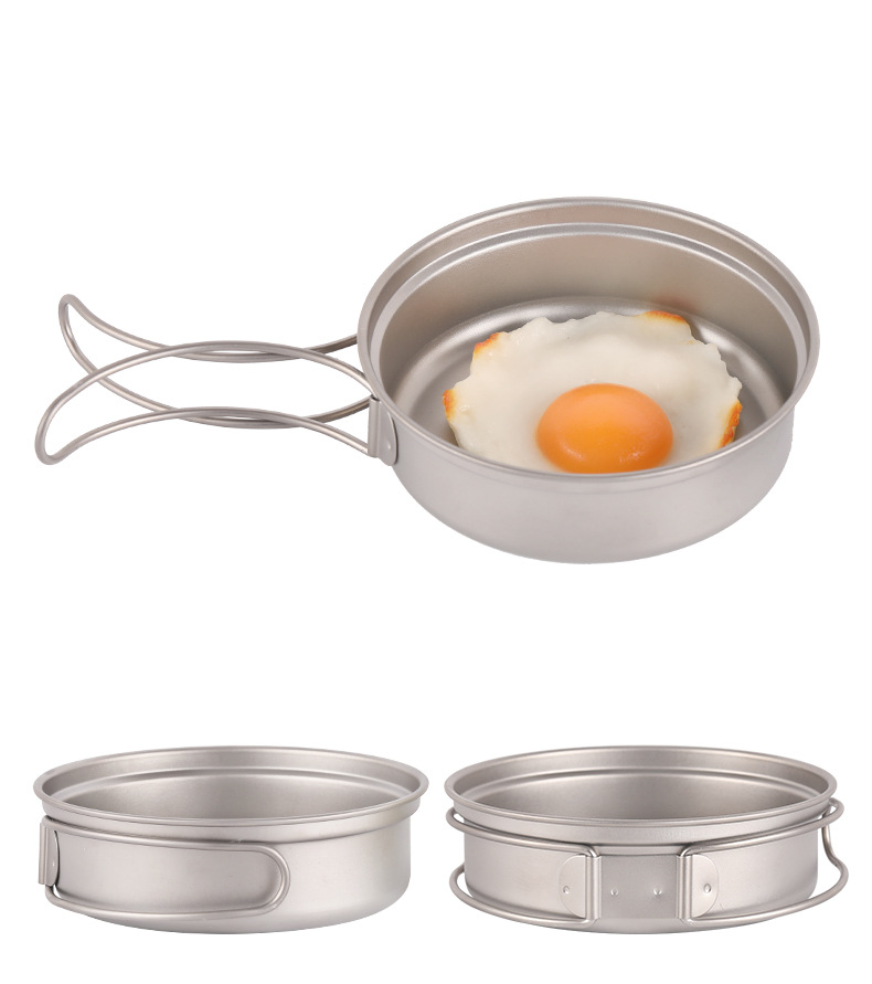 กระทะทำอาหารไทเทเนียมสำหรับตั้ - Camping Cooking Frying Pan บทวิจารณ์และราคา