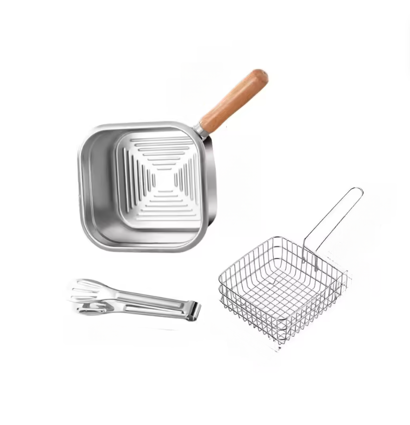 1 ชุด 316 กระทะสี่เหลี่ยมสแตนเ - Camping Cooking Set Detachable Handle บทวิจารณ์และราคา