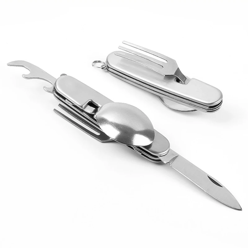 Camping ชุดสแตนเลสพับช้อนส้อมม - Camping Cooking Full Set บทวิจารณ์และราคา