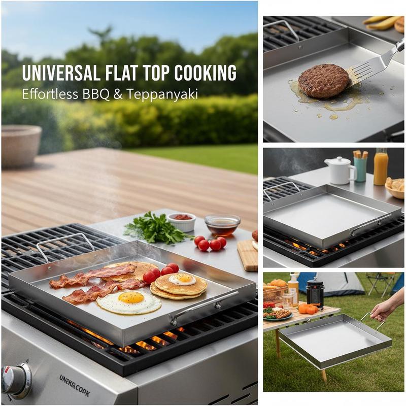 เตาปิ้งย่างแบบแบนขนาด 18x16 นิ - Camping Cooking Griddle บทวิจารณ์และราคา