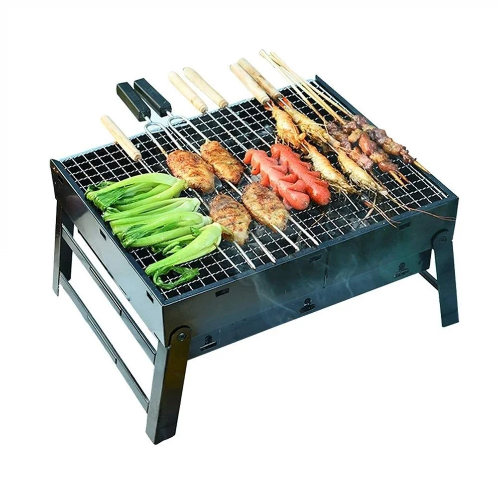 เตาบาร์บีคิวถ่านแบบพกพา 1 ชุด  - Camping Cooking Set Non Stick บทวิจารณ์และราคา