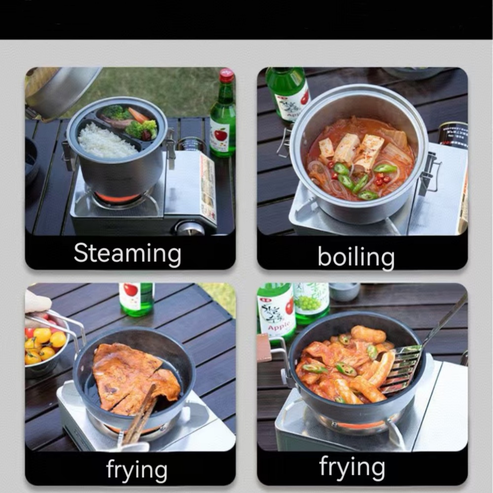 ชุดเครื่องครัวไมโครเพรสเชอร์สำ - Camping Cooking Frying Pan บทวิจารณ์และราคา