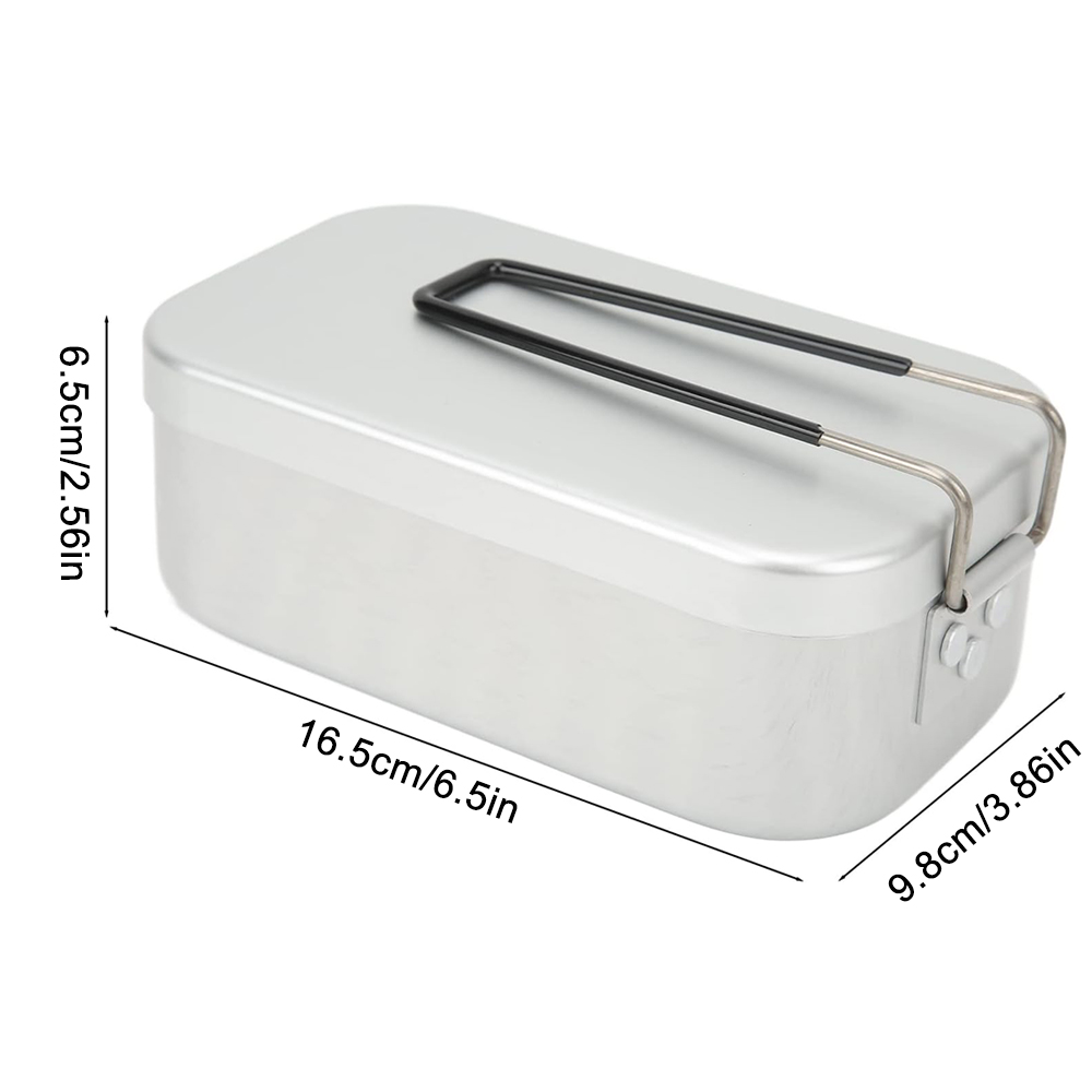 800ML อลูมิเนียมกล่องอาหารกลาง - Camping Cooking Kit บทวิจารณ์และราคา