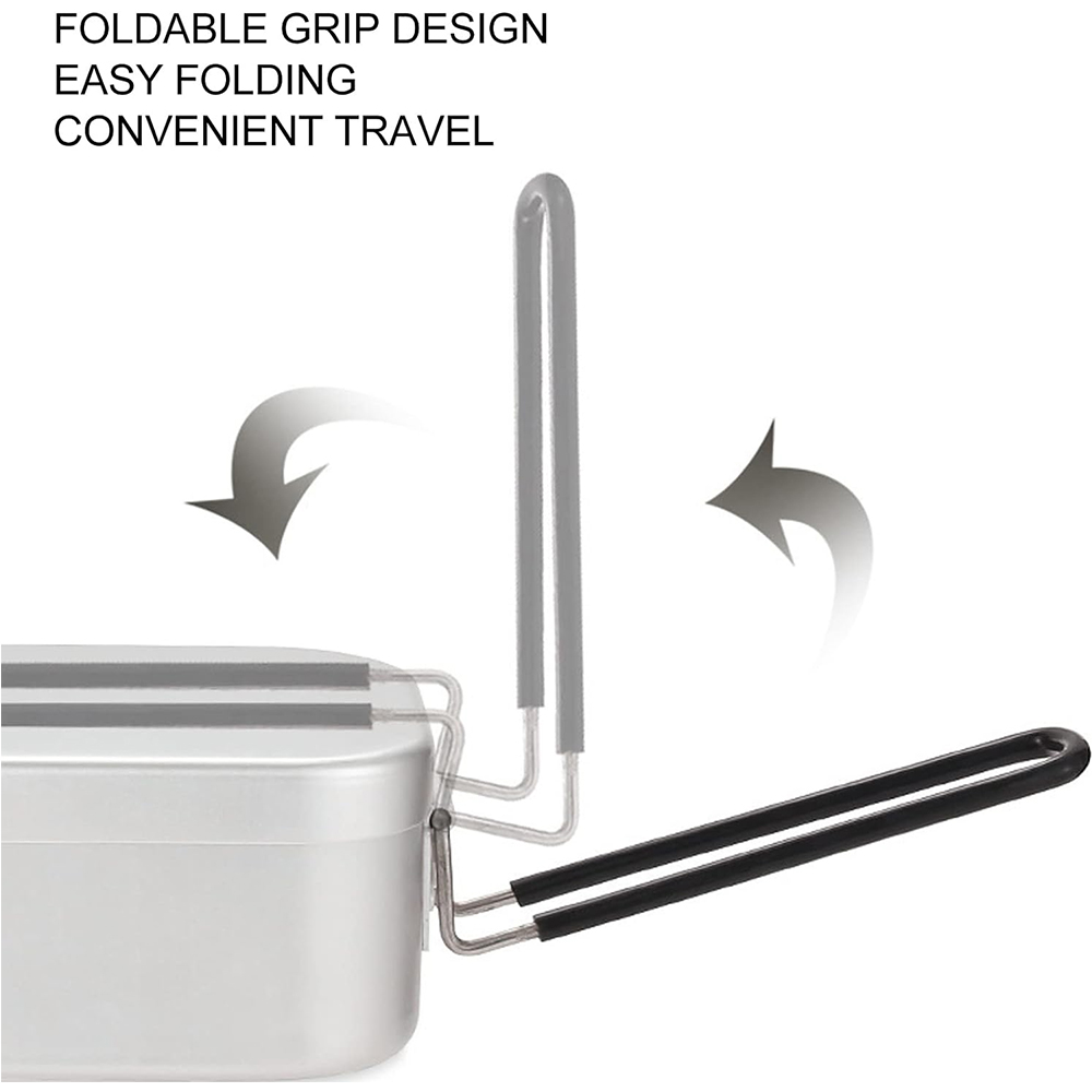 800ML อลูมิเนียมกล่องอาหารกลาง - Camping Cooking Kit บทวิจารณ์และราคา