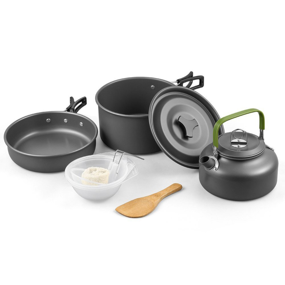 ชุดเครื่องครัวสำหรับตั้งแคมป์ก - Camping Cooking Set Non Stick บทวิจารณ์และราคา