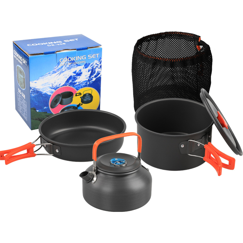ชุดเครื่องครัวสำหรับตั้งแคมป์ก - Camping Cooking Set Non Stick บทวิจารณ์และราคา