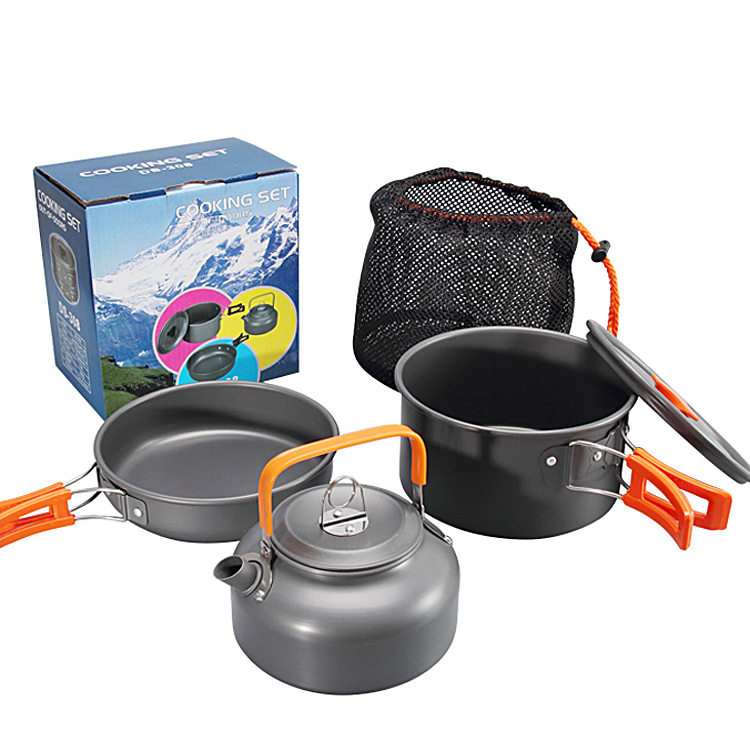 ชุดเครื่องครัวสำหรับตั้งแคมป์ก - Camping Cooking Set Non Stick บทวิจารณ์และราคา