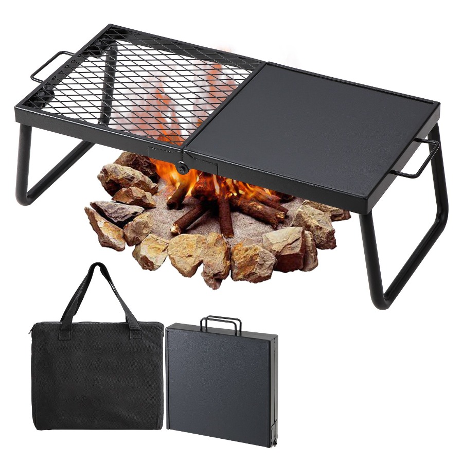 ตะแกรงย่างพับได้สำหรับแคมป์ไฟ  - Camping Cooking Over Fire บทวิจารณ์และราคา