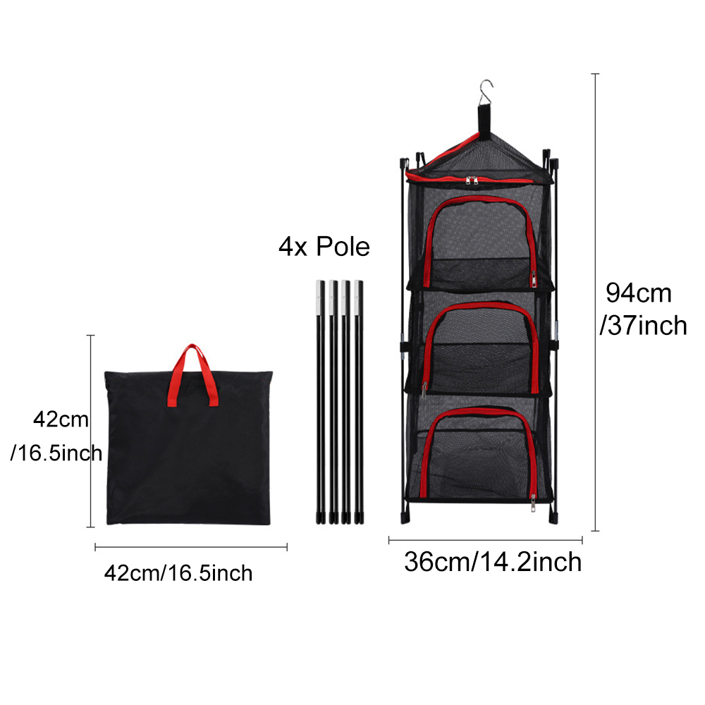 ตะกร้าตาข่ายราวตากตาข่าย3ชั้นส - Camping Cooking Disc บทวิจารณ์และราคา