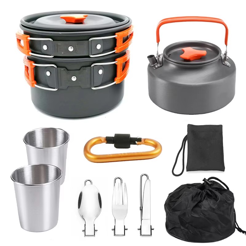 ชุดทำอาหารสำหรับตั้งแคมป์ ชุดเ - Camping Cooking Set Non Stick บทวิจารณ์และราคา