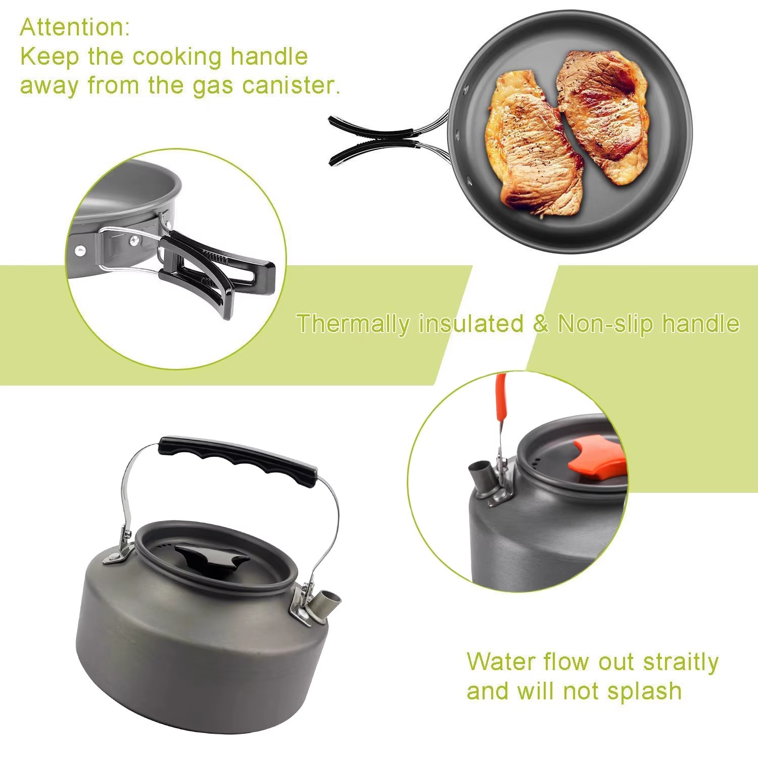 ชุดทำอาหารสำหรับตั้งแคมป์ ชุดเ - Camping Cooking Set Non Stick บทวิจารณ์และราคา