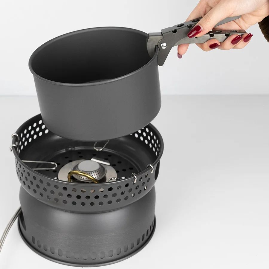 ชุดหม้อกระทะเตาแคมป์ปิ้งอัลลอย - Camping Cooking Frying Pan บทวิจารณ์และราคา