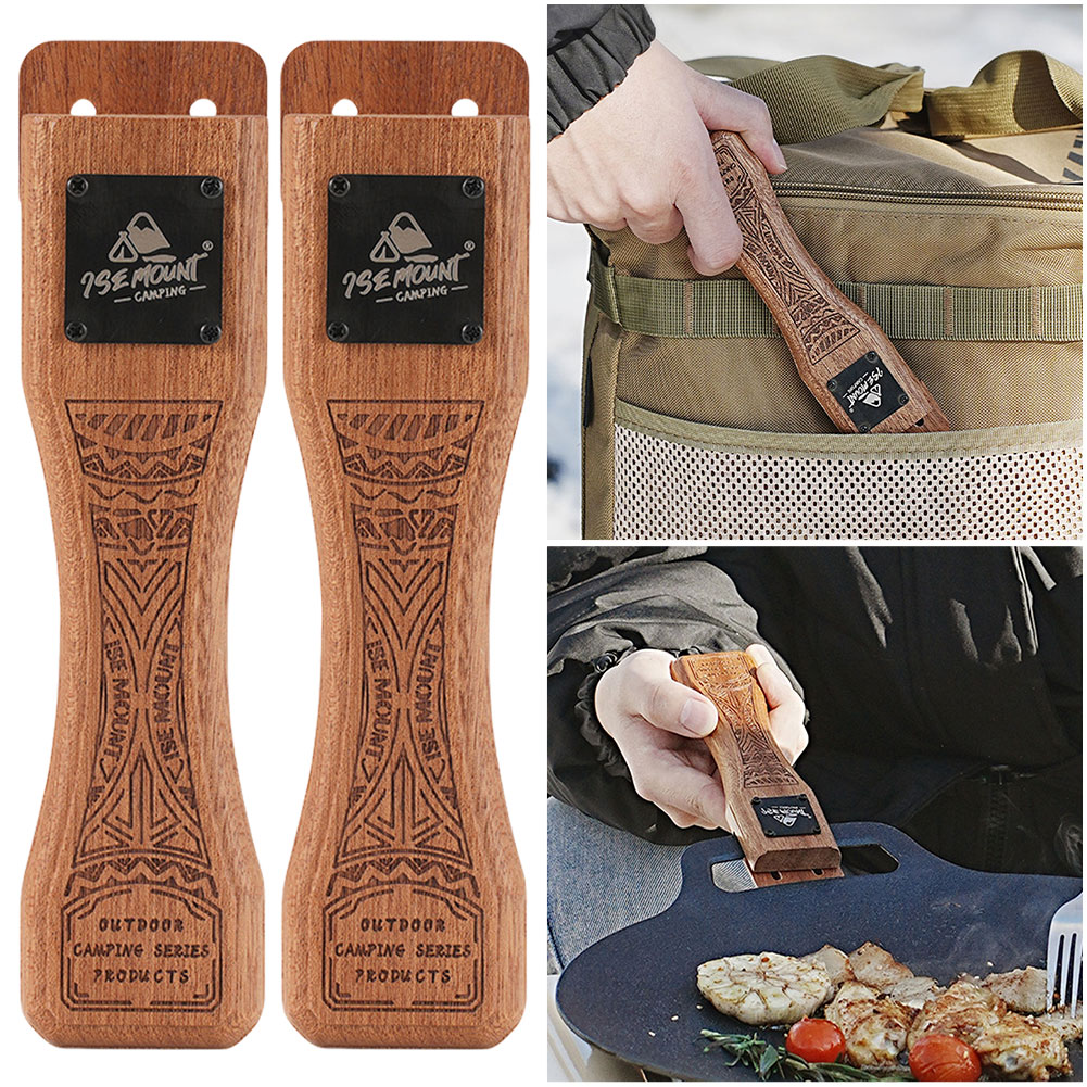 ที่จับกระทะย่างไม้ธรรมชาติสำหร - Camping Cooking Set Detachable Handle บทวิจารณ์และราคา