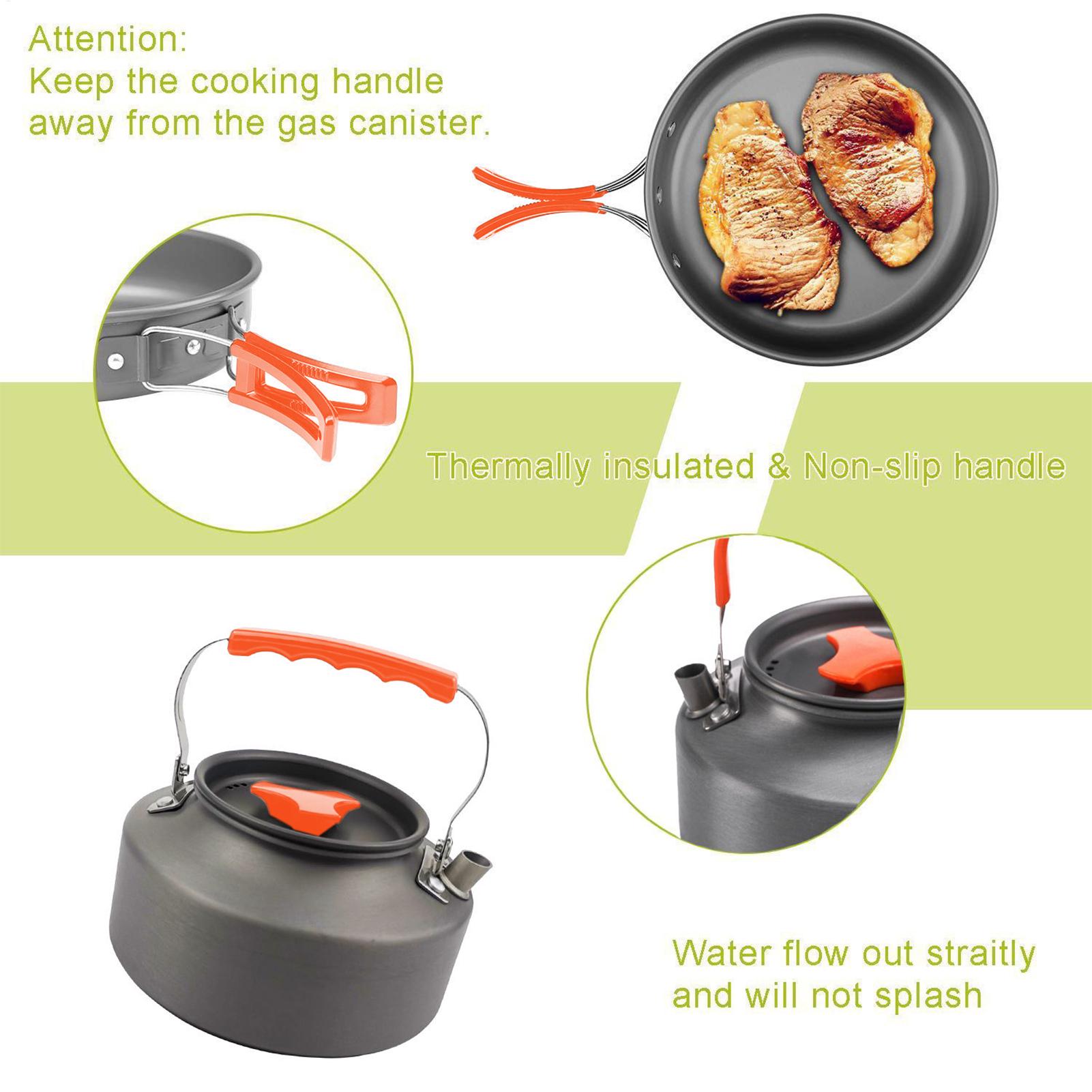 ชุดทำอาหารแบกเป้กระทะตั้งแคมป์ - Camping Cooking Set Non Stick บทวิจารณ์และราคา
