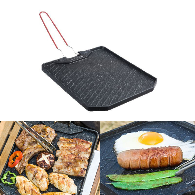 กระทะบาร์บีคิวตั้งแคมป์กลางแจ้ - Camping Cooking Set Non Stick บทวิจารณ์และราคา