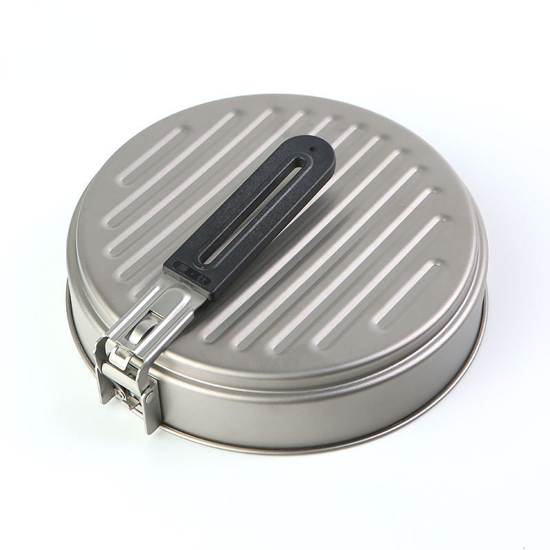 กระทะไทเทเนียมบริสุทธิ์ 1.1 ลิ - Camping Cooking Frying Pan บทวิจารณ์และราคา