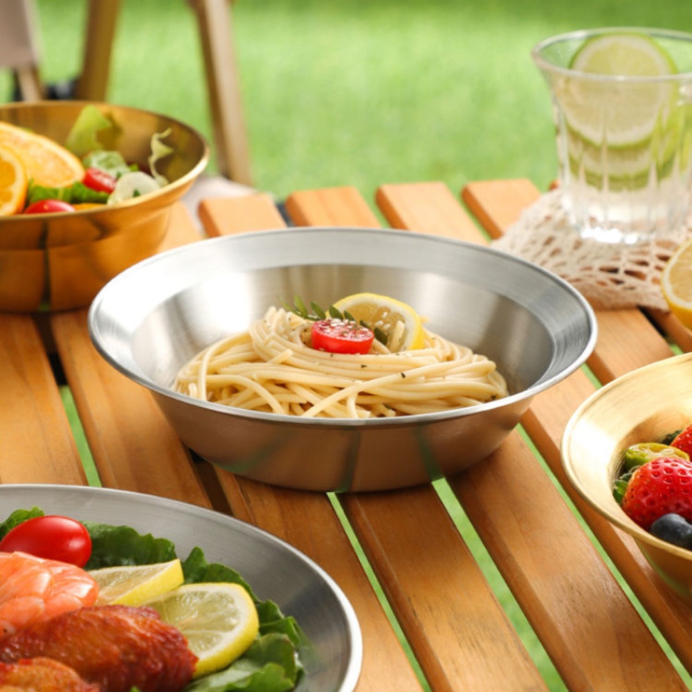 ชุดช้อนส้อมสแตนเลส จานและชาม ช - Camping Cooking Disc บทวิจารณ์และราคา