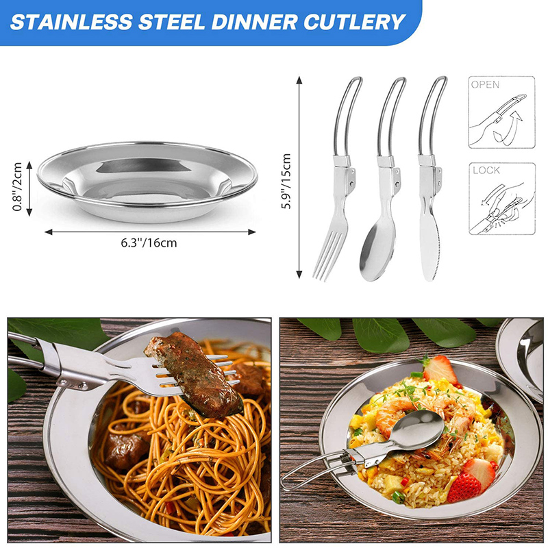 1 ชุดหม้อกลางแจ้ง กระทะ ชุดเคร - Camping Cooking Set Non Stick บทวิจารณ์และราคา