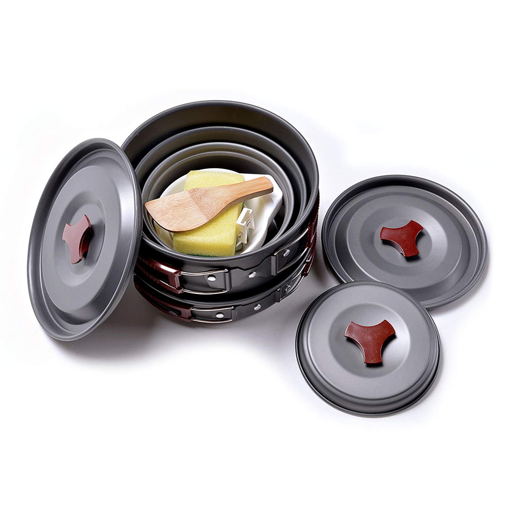 ชุดเครื่องครัวตั้งแคมป์กลางแจ้ - Camping Cooking Set Non Stick บทวิจารณ์และราคา
