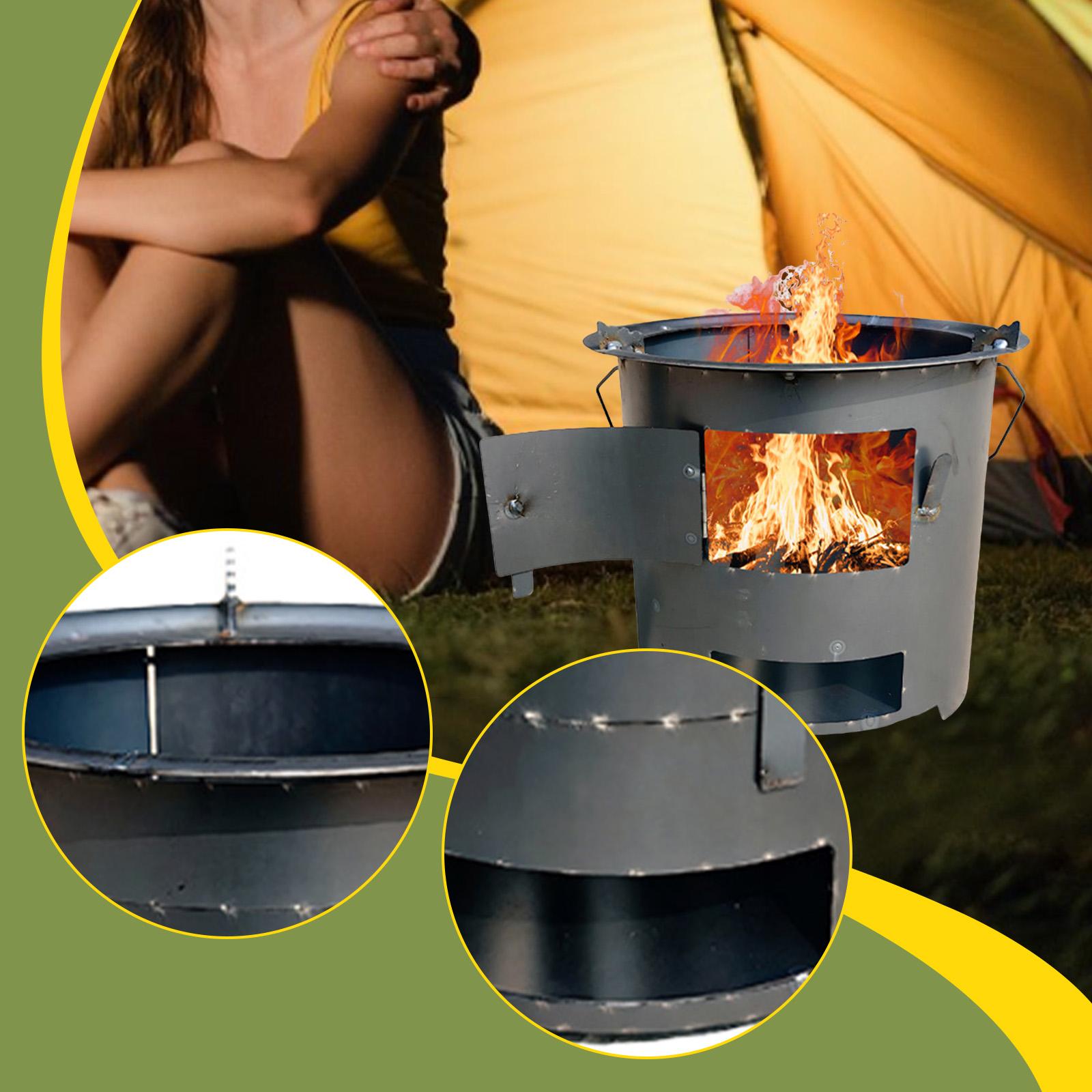 เตาไม้ในร่มอเนกประสงค์เครื่องท - Camping Cooking Over Fire บทวิจารณ์และราคา